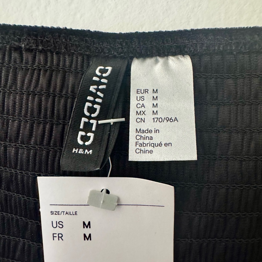 H&M Black Ribbed Top - Picture 4 of 4